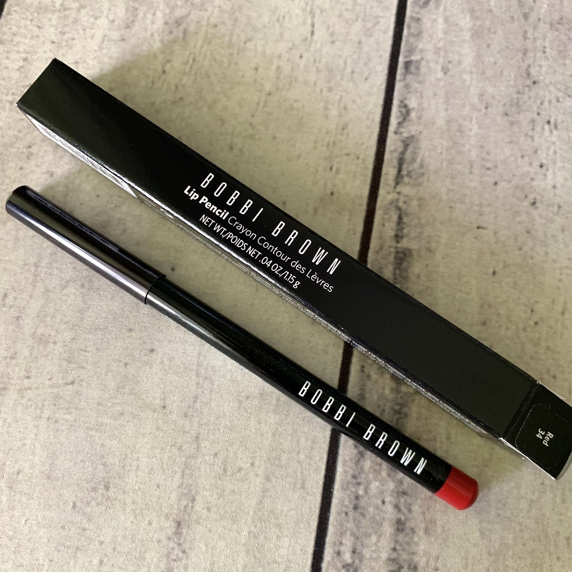New Bobbi Brown Lip Pencil Red 34 0.04oz Full Size.