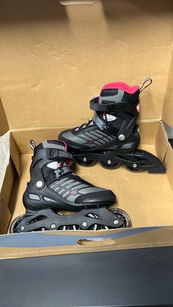 Inline Roller Skates Black and Pink