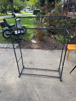 Metal Clothing Rack , 44 w, 12 deep, 55 high, $15