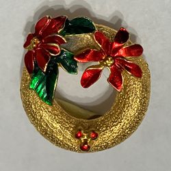 Very Nice Holday Christmas Brooch Pin