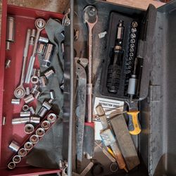 Tools And Stack On Boxes