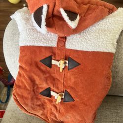 Dog Jacket Coat Fox Design Size Medium