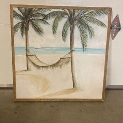 Palm Tree And Beach Wall Art