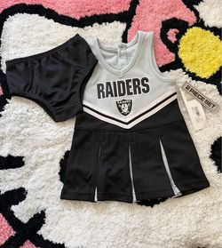 Brand new NFL Raiders toddler cheer dress size 18 months.