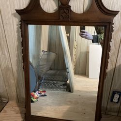 Antique Wooden Mirror