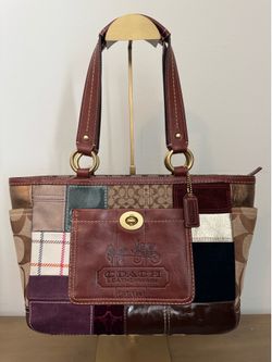 Coach Holiday Patchwork Tote