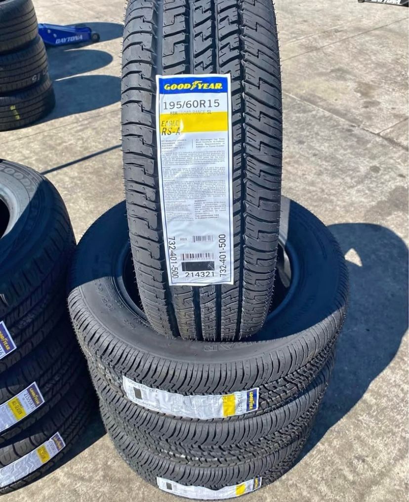 195/60R15 Set Of 4 Goodyear Eagle RS-A New Tires