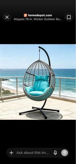 Patio swing chair egg