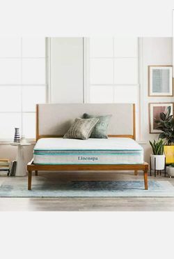 8 Inch Memory Foam and Innerspring Hybrid Medium-Firm Feel-Twin Mattress, White
