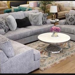 By Ashley Furniture 👉 Mercado Pewter Sofa Loveseat | 2 Piece Living Room Se 🌟 Great Financing Options ✅ Delivery Available 👍