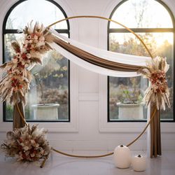 Brown Suede Drape (FABRIC ONLY) for Wedding Arbor