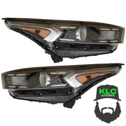 For 2022 2023 2024 Kia Forte Halogen Projector Headlight Assembly without LED DRL Left Right Pair