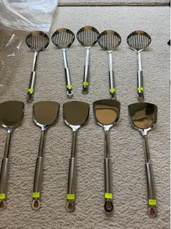Stainless steel utensils bundle