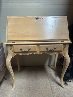 Vintage Ethan Allen “Country French” Solid Birch Secretary Desk