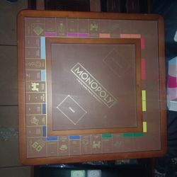 Old Wood Monopoly Board