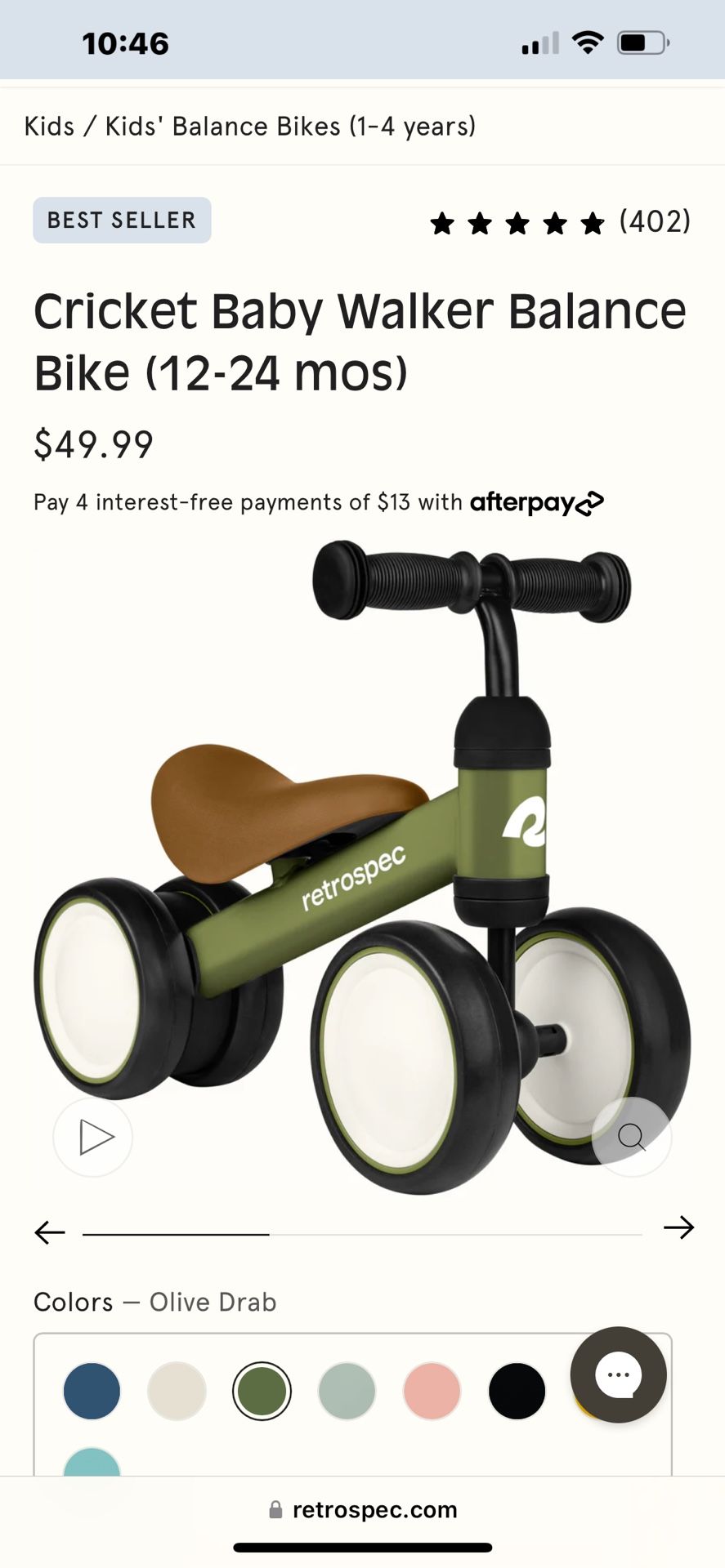 Retrospec Baby Walker Balance Bike