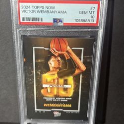 2024 TOPPS NOW #7 VICTOR WEMBANYAMA ROOKIE RC PSA 10