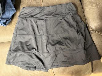 Black Athletic Skort with Built-In Shorts