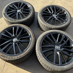 19” Toyota Camry OEM Factory Gloss Black Wheels Lexani Tires 
