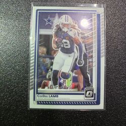 CEE DEE LAMB COWBOYS OPTIC BLUE PANINI NFL SPORTS CARD!