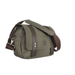 Bestbuy, Vintage Camera Platinum DSLR Messenger Bag, Green/Brown, Used Few Time, Good Condition, Small Hole