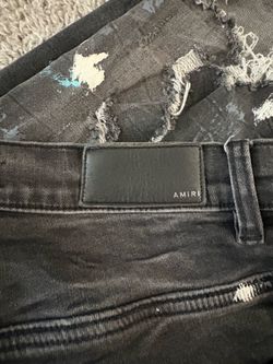 Amiri black paint splatter jeans size 32