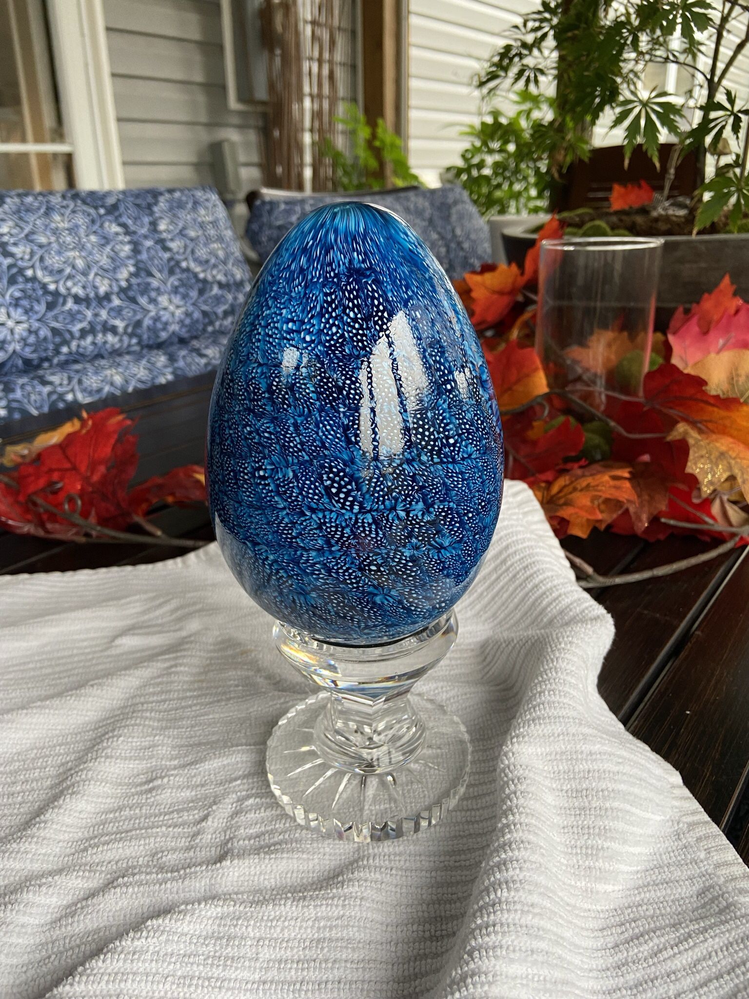 Ludovico Diaz Santillana Murrine Egg Sculpture Art Glass