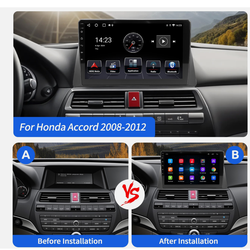 Android 15 Apple CarPlay Car Stereo GPS Radio 2+32GB For Honda Accord 2008 up to 2013