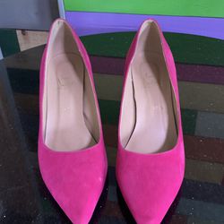 Red Bottom Pink Suede Heels 