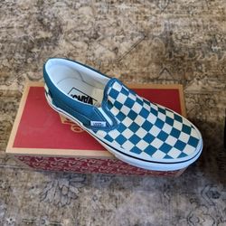 Vance Checkered Slip-ons Size Boys 4.5