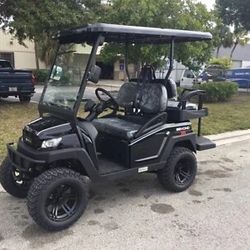 NEW BLACK LIFTED 4 PASSENGER BINTELLI BEYOND LSV GOLF CART ALUMINUM LITHIUM