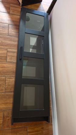 Black Glass Display Cabinet / Storage Unit