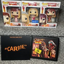 CARRIE Stephen King Horror Scream Shout Factory Pin Exclusive Set Funko Pop