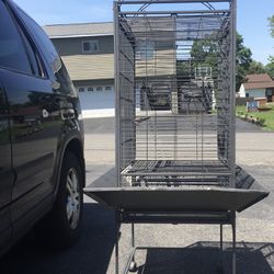 A&E Cage Company 40" X 30" X 30" Play Top Bird Cage in Platinum, Asking for 