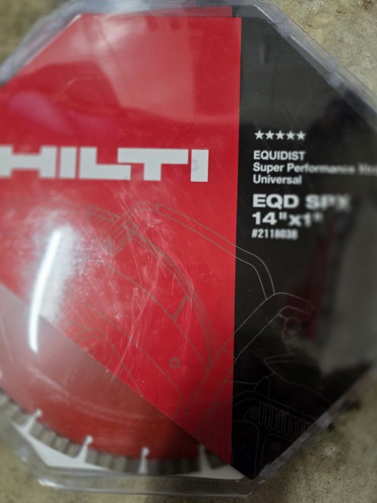 9 Hilti 16" X 1" Concrete Saw Blades