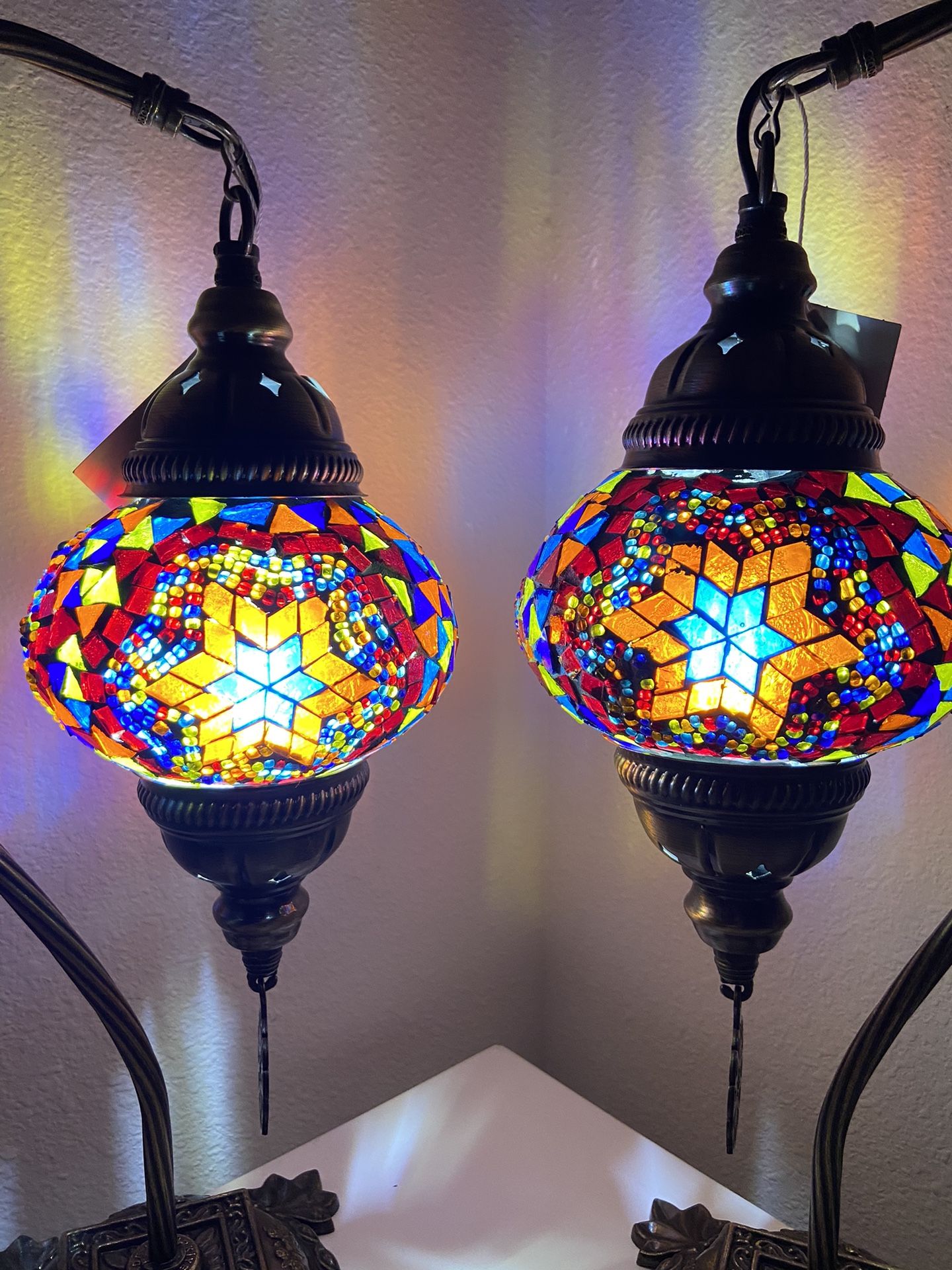 Handmade Turkish Table Lamp Set Of 2