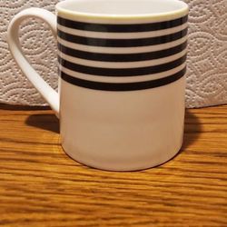 KATE SPADE  NY LENOX  WHITE  WITH BLACK STRIPES WITH A LIME RIM SEE DESCRIPTION  