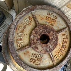 2- 35Ib Metal Plates 
