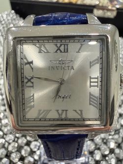 Invicta Angel Watch Blue Leather Strap