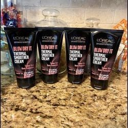 Set of 4 L’Oréal blow dry it thermal smoother cream•tames frizz•5.1oz•all for $12