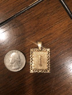 Gold Plated Letter I Pendant