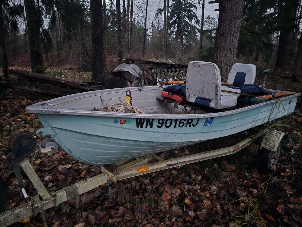 14' Aluminum Boat And Trailer
