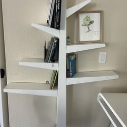 Wooden Tree Shelf 
