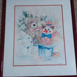 Framed vintage print titled "A Moment's Magic" by Canadian artist Wendy Tosoff with certificate