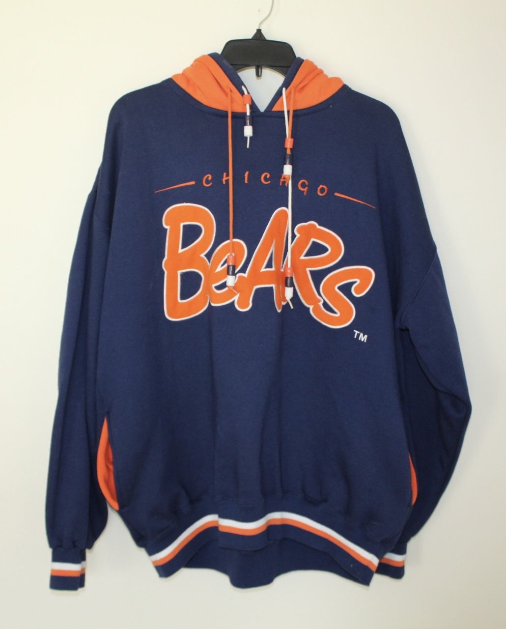 Vintage 90s Starter NFL Chicago Bears Embroidered Double Hood Hoodie Size Medium