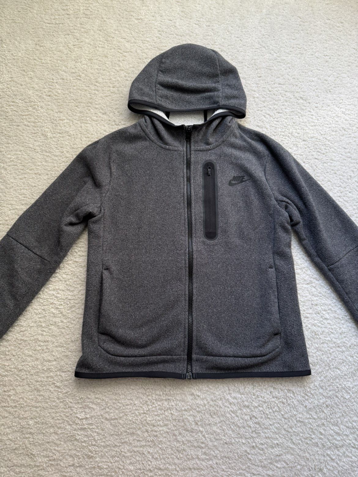 Authentic Dark Grey fleece lined Nike tech