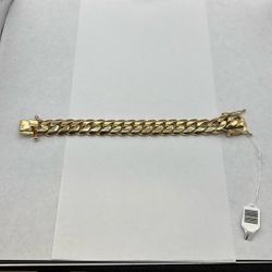 10K Solid Cuban Bracelet 