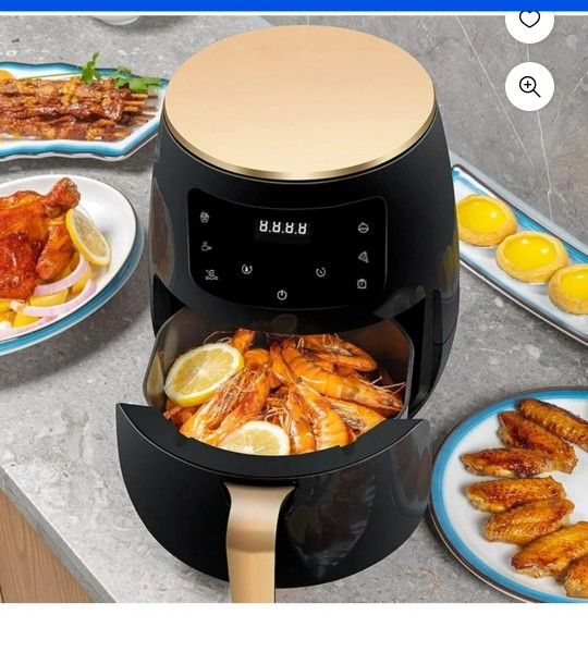 Air Fryer, 4.5 Liters Electric Hot Air Fryers for Roasting, Baking And Grilling, 8-in-1 Digital Touc