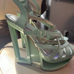 Mint Green Platforms - Size 9 - Bettina