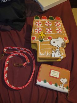 NEW SNOOPY LOUNGEFLY PURSE WITH WALLET FOR SALE!